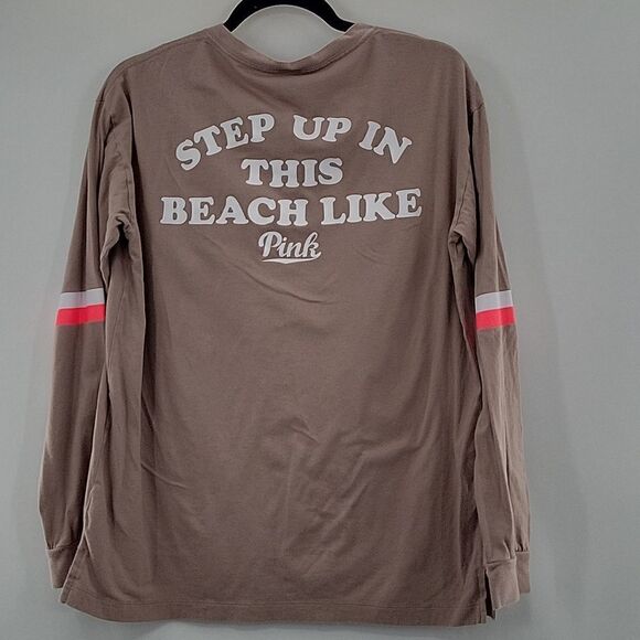 Pink Mauve shirt w/White&Orange stripes size S - Picture 6 of 7